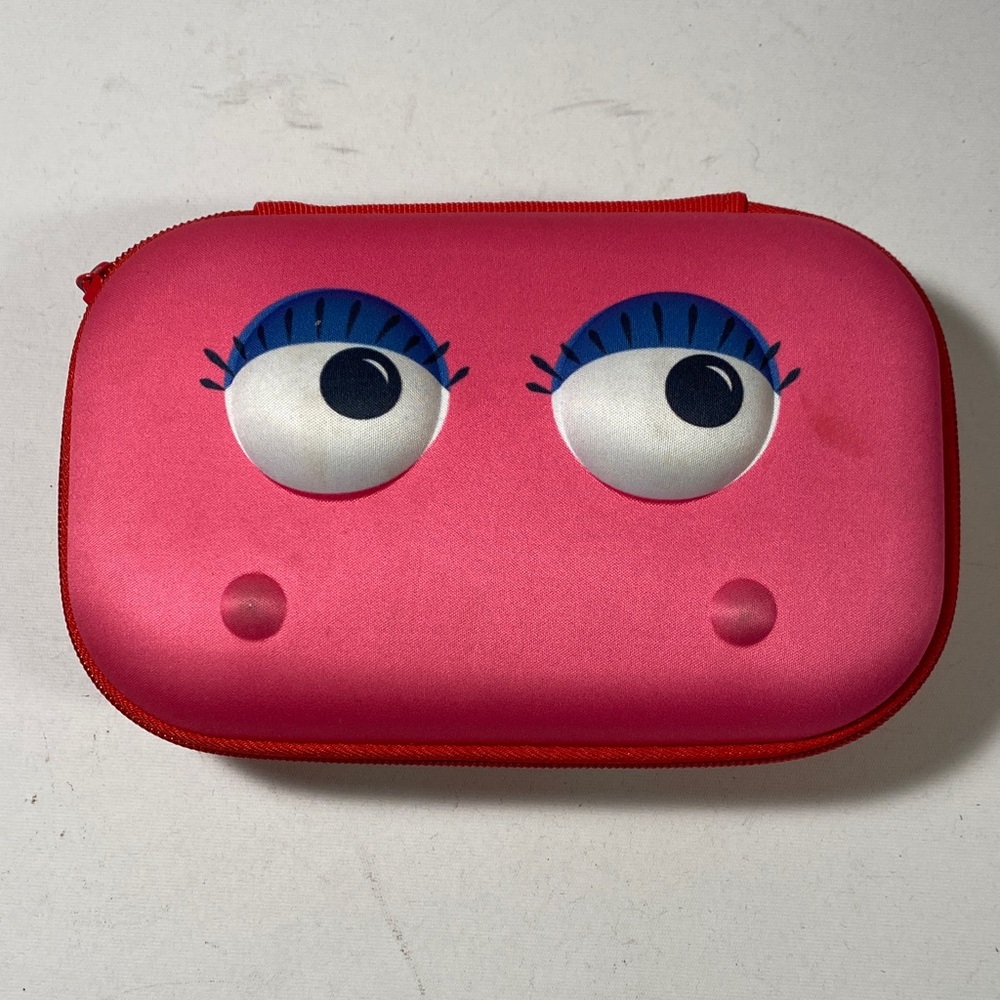 Kids Pink Eye-Design Accessory Bag